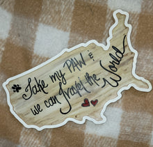 America Shaped Dog Quote Plaques