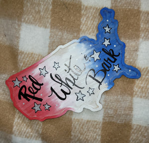 Colorful America Shaped Dog Quote Plaques